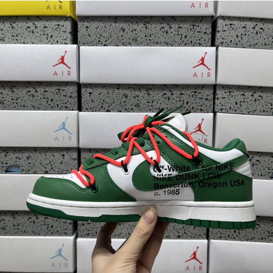 Off-White X Nike SB Dunk Low - Pine Green