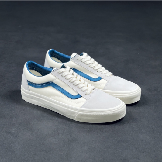 Vans Old School Leather - White/Blue