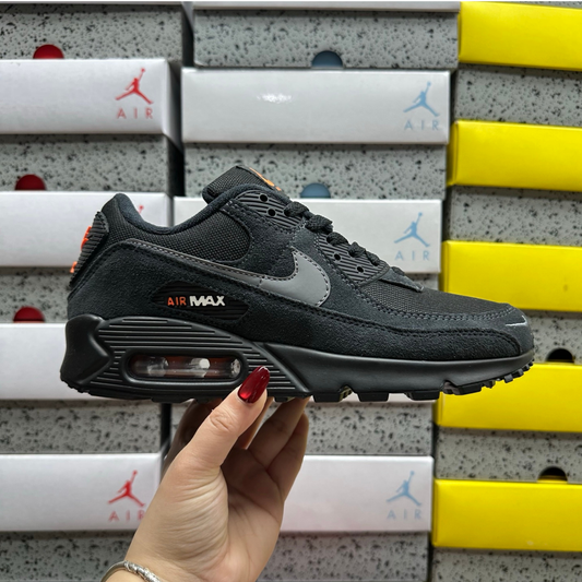 Nike Air Max 90 - Black Metallic Cool Grey Orange