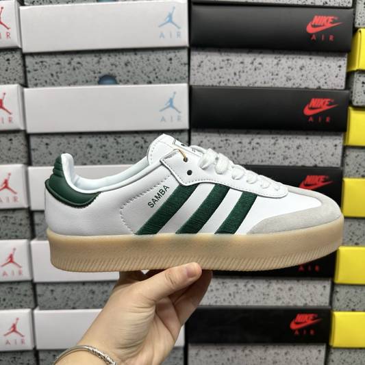Adidas Samba - Cloud White Collegiate Green