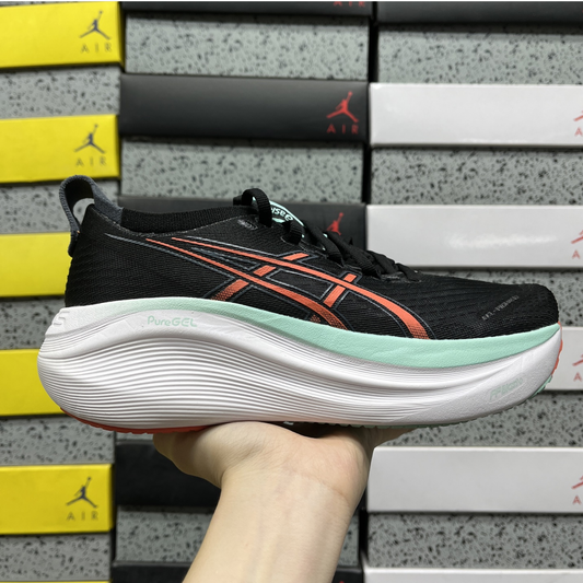 Asics Gel Nimbus 27 - Black / Coral Reef