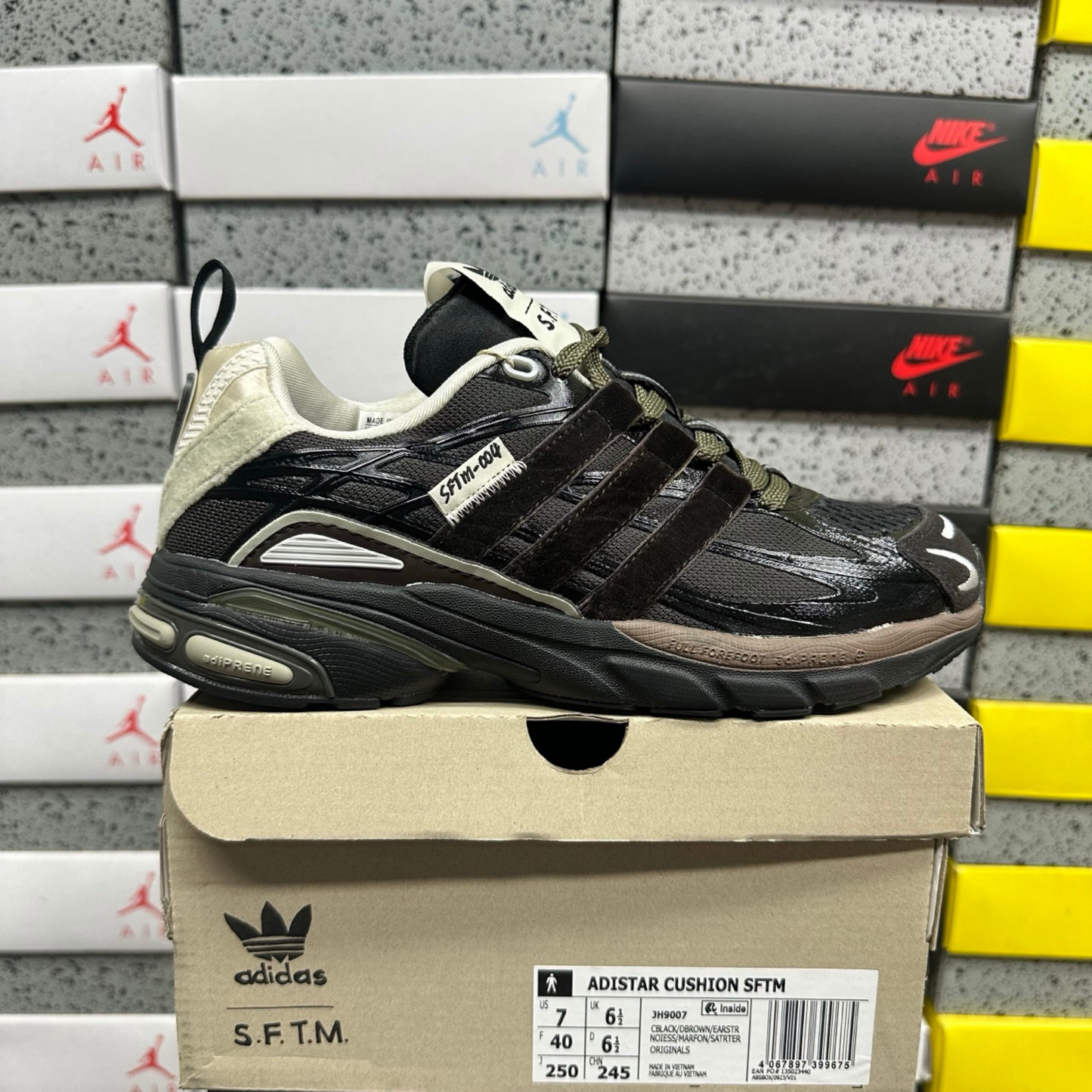 SFTM x Adidas Adistar Cushion - Core Black/Dark Brown