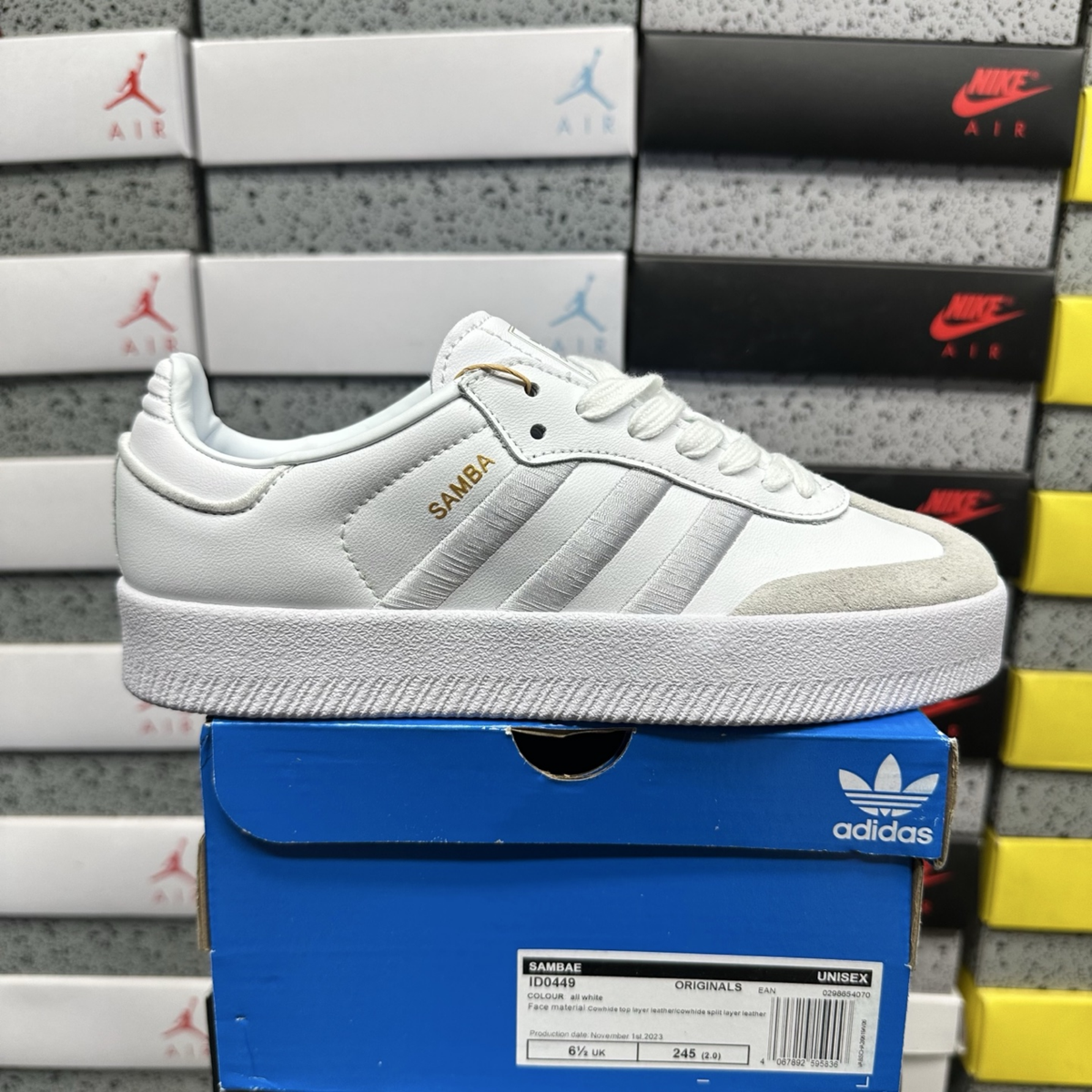 Adidas Samba - Cloud White Silver Metallic