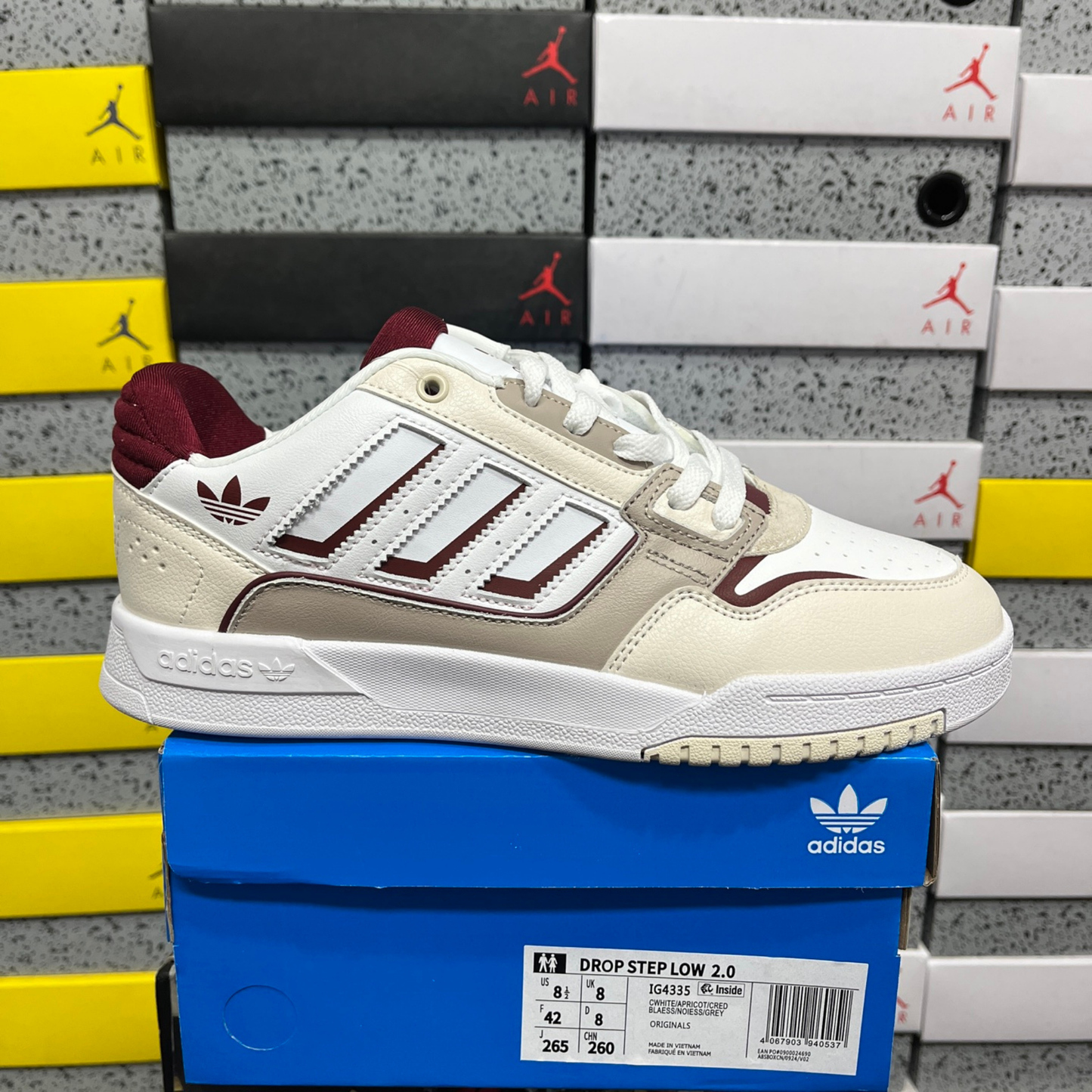 Adidas Drop Step Low 2.0 - Cream White / Apricot / Crew Red