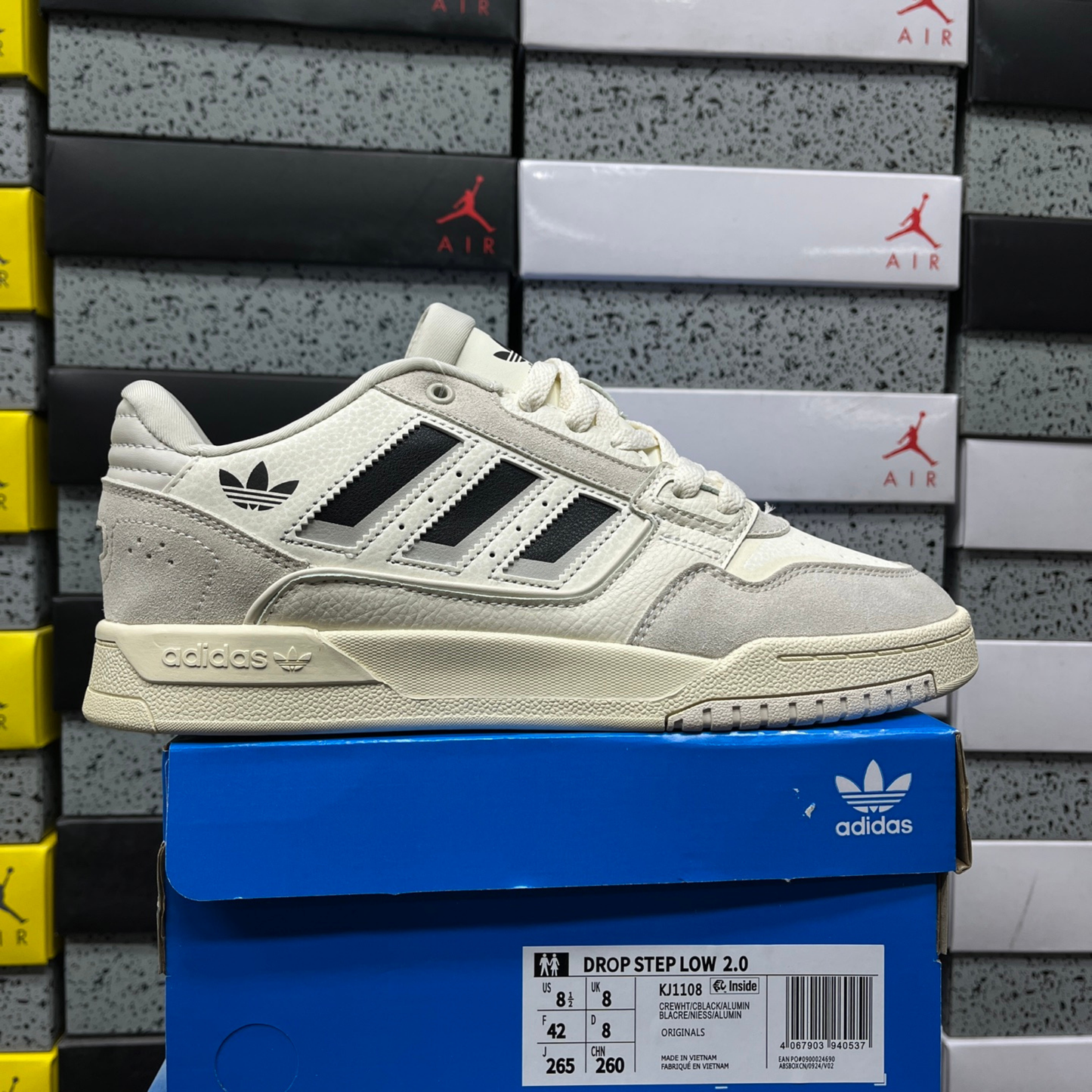 Adidas Drop Step Low 2.0 - Cream White / Core Black / Alumina