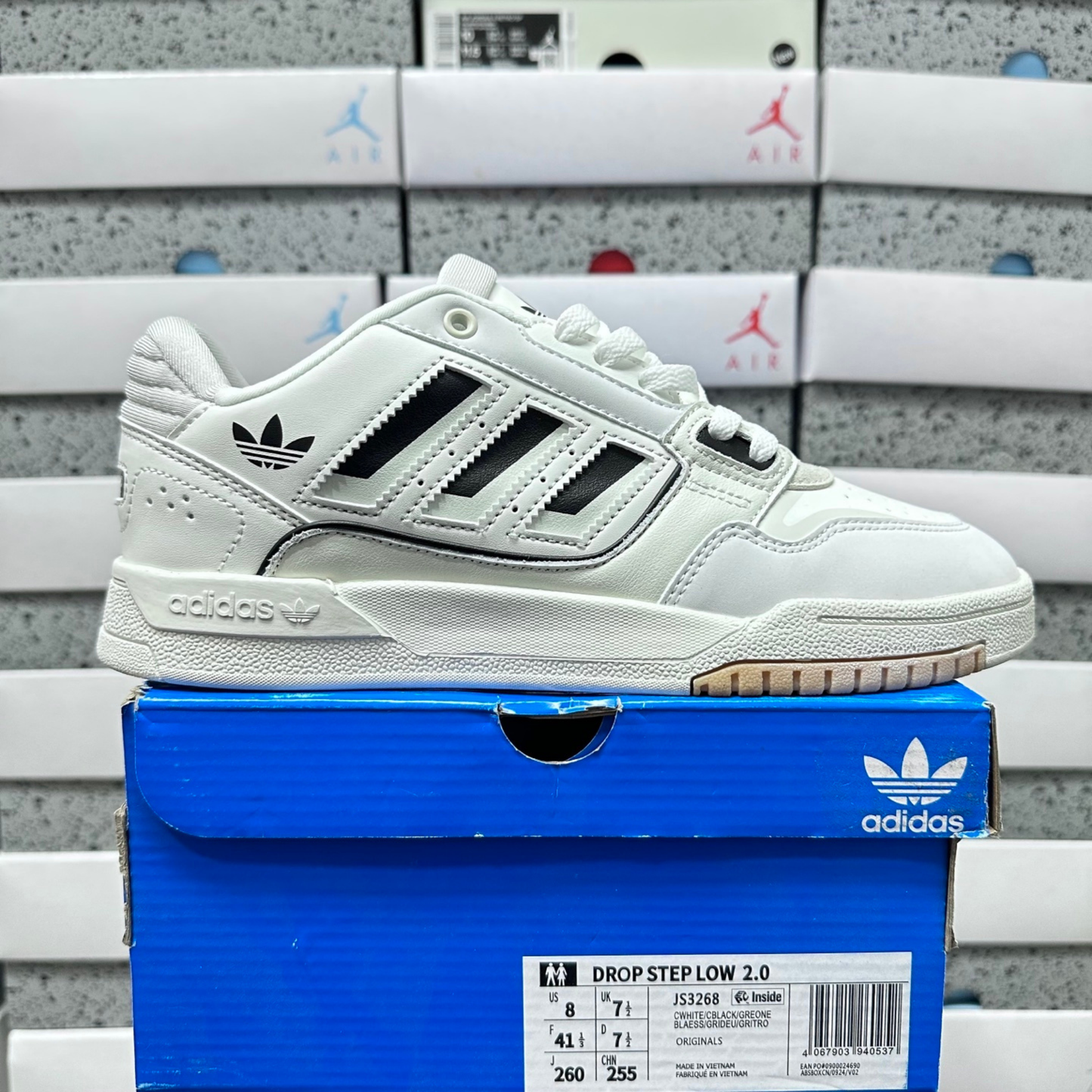 Adidas Drop Step Low 2.0 - Core White / Core Black / Grey One