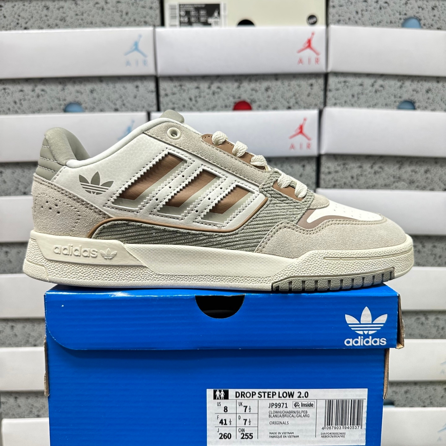 Adidas Drop Step Low 2.0 - White Tan / Grey"