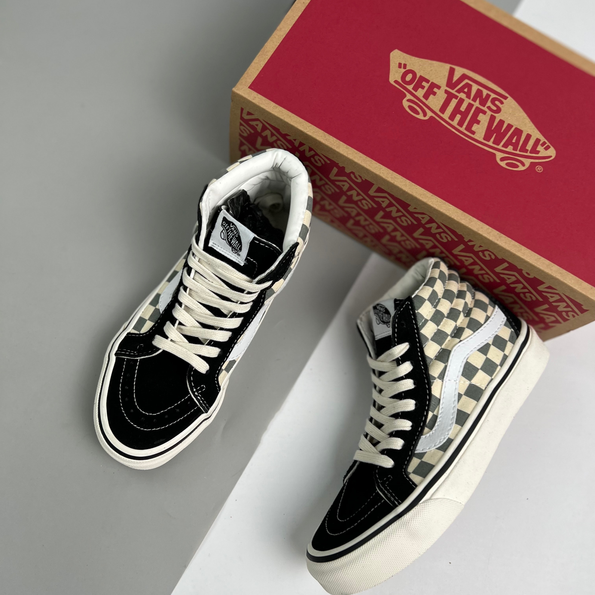 Vans Sk8-Hi Reissue 38 LX Checkerboard - Black/Sage