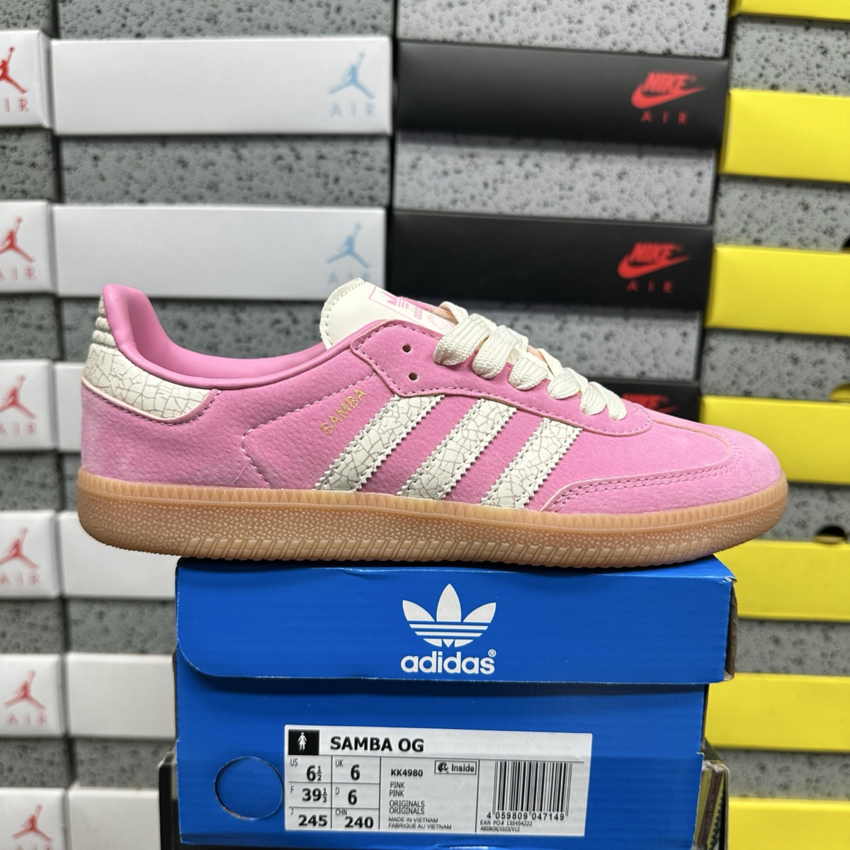 Adidas Samba - Pink Fusion Cracked Leather