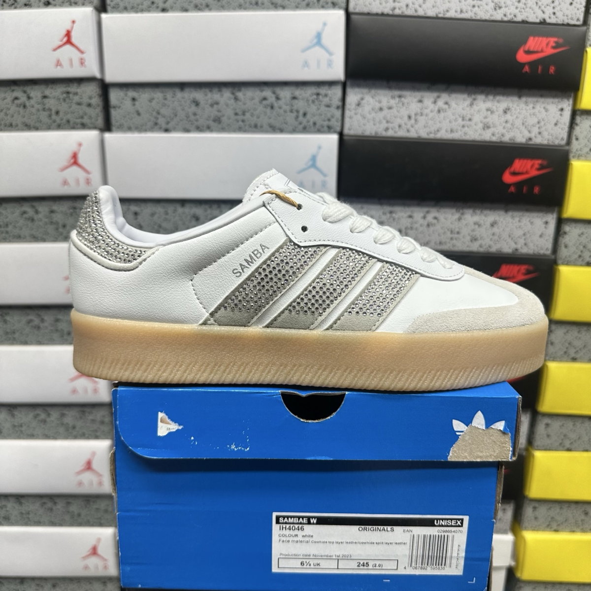 Adidas Samba - Crystal White Silver Metallic