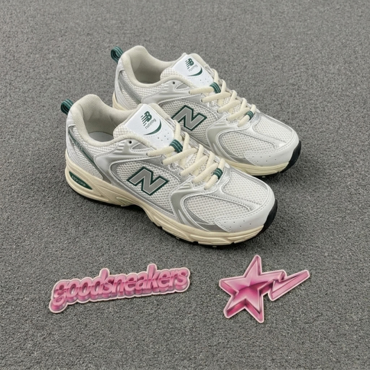 New Balance 530 - White Silver Green