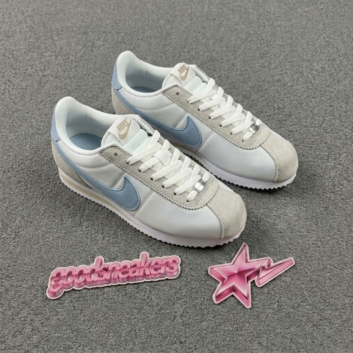 Nike Cortez Textile - White Light Armory Blue