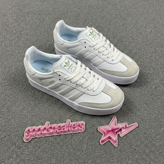Adidas Samba - Cloud White Silver Metallic