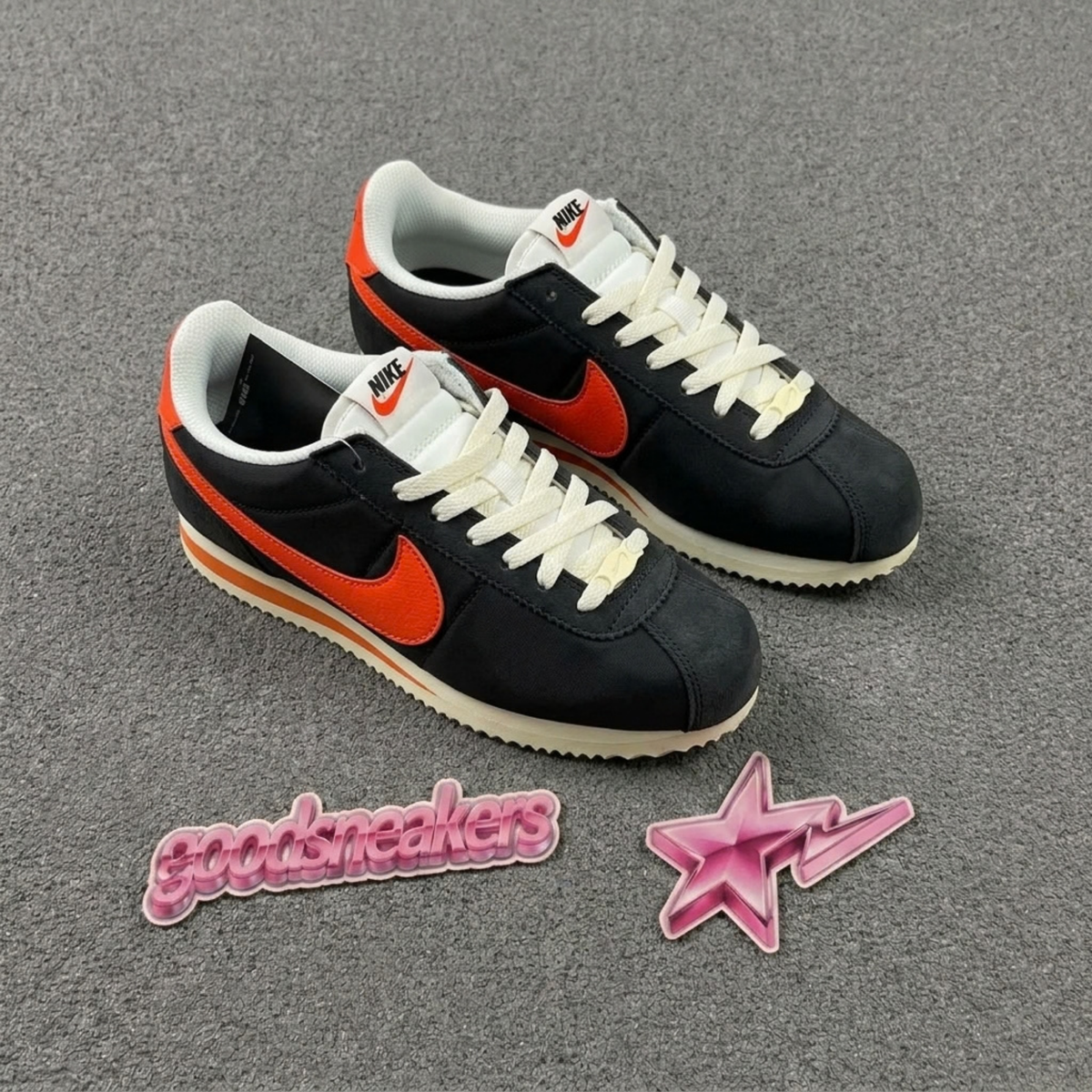 Nike Cortez TXT - Black Safety Orange