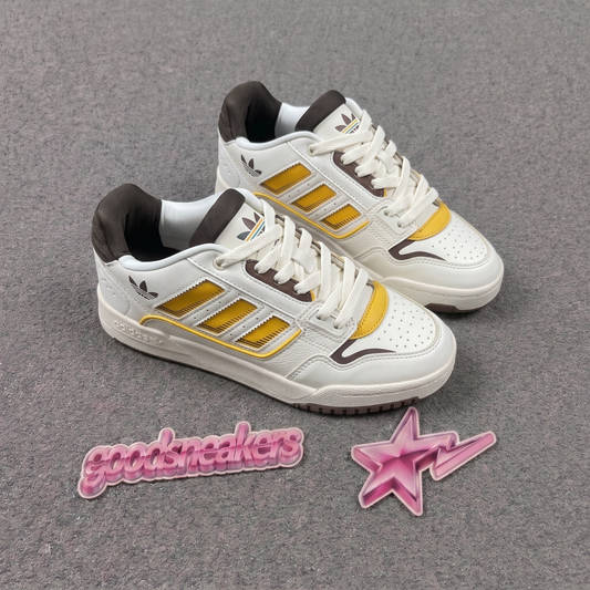 Adidas Drop Step Low 2.0 - White Tint / Collegiate Gold / Brown