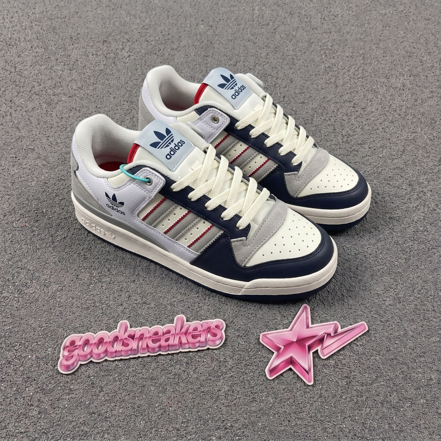 Adidas Forum Low - Collegiate Navy/Clear Granite