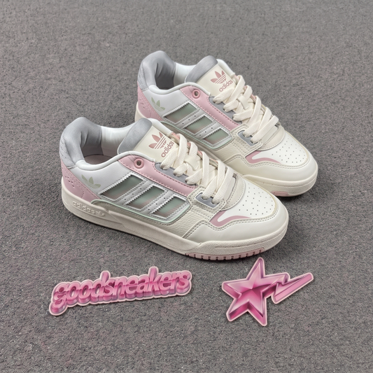 Adidas Drop Step Low 2.0 - White Linen Green / Pink
