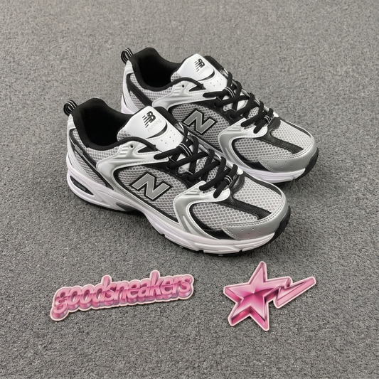 New Balance 530 - White Silver Metallic Black