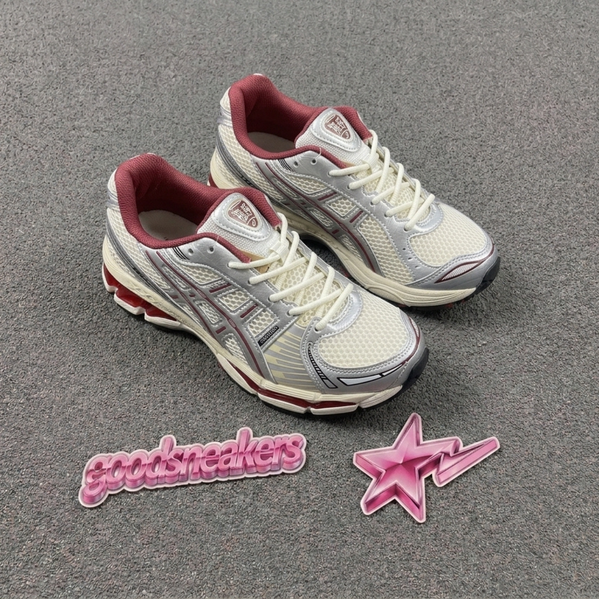 Asics Gel Kayano 12.1 - Cream Pure Silver Burgundy