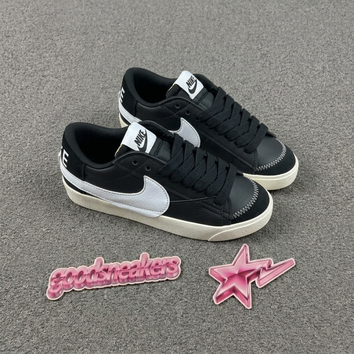Nike Blazer Low '77  Jumbo - Black Sail White