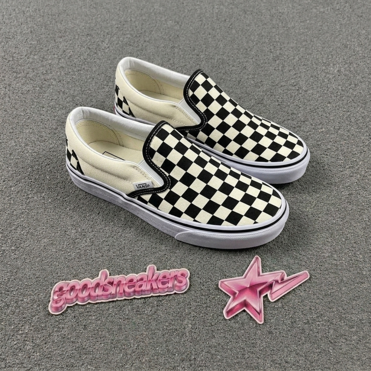 Vans Classic Slip-On Checkerboard - Black/White
