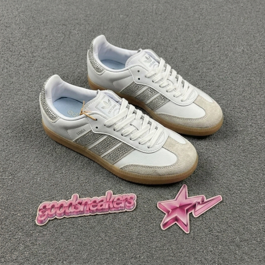 Adidas Samba - Crystal White Silver Metallic