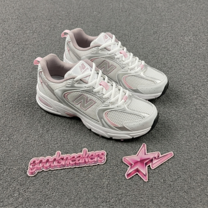 New Balance 530 - White Silver Ice Wine