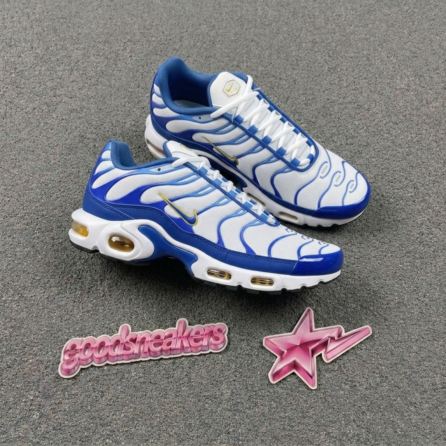 Nike Air Max Plus - White Lyon Blue Varsity Maize