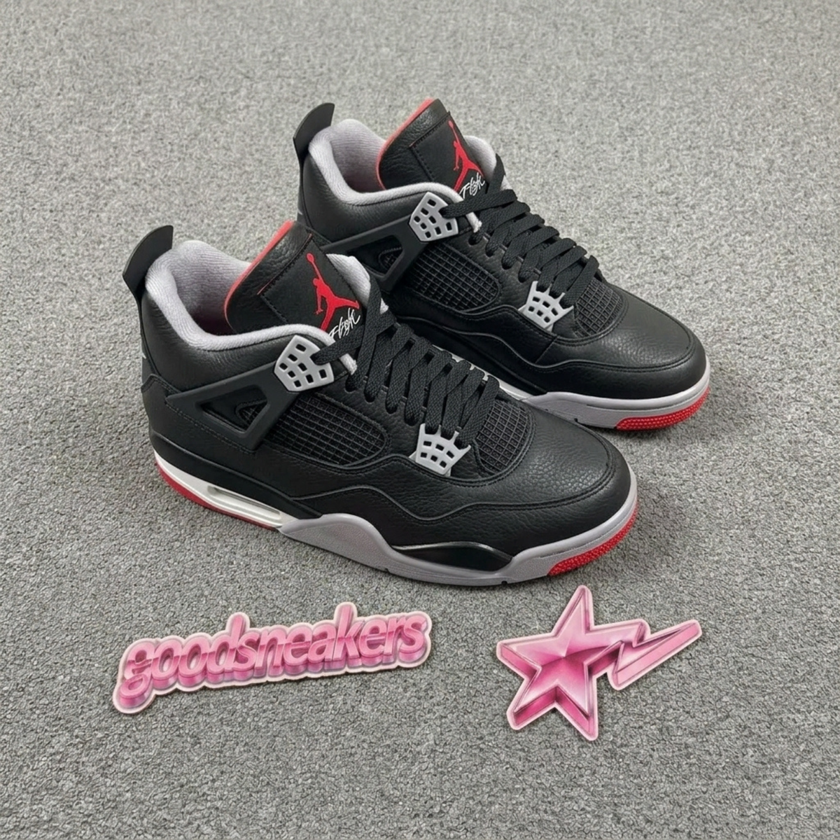 Air Jordan 4 Retro - Bred Reimagined [Tumbled Leather]