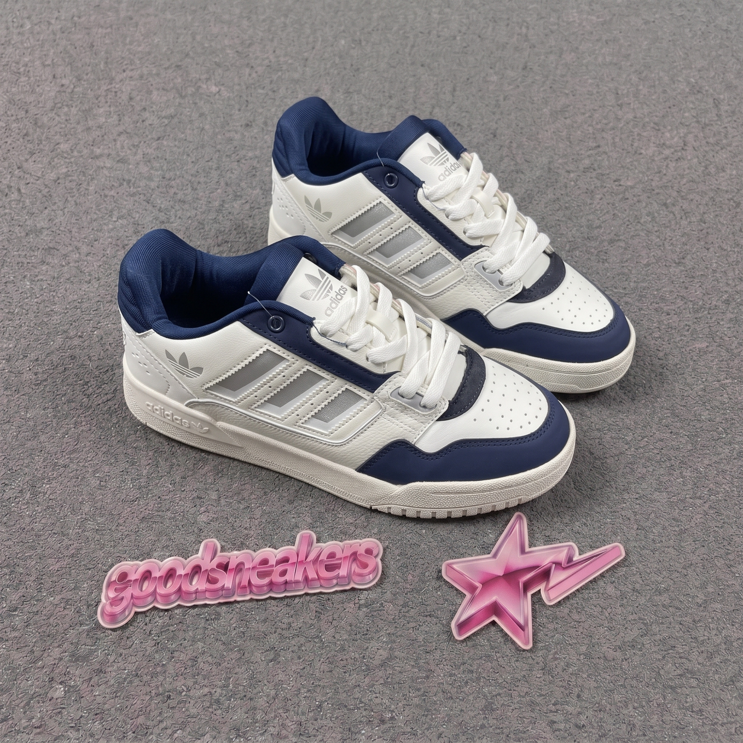 Adidas Drop Step Low 2.0 - Core White / Silver Metallic / Night Indigo