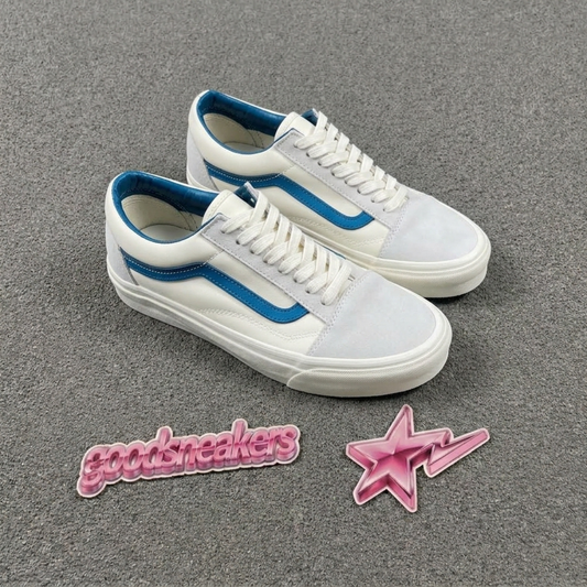 Vans Old School Leather - White/Blue