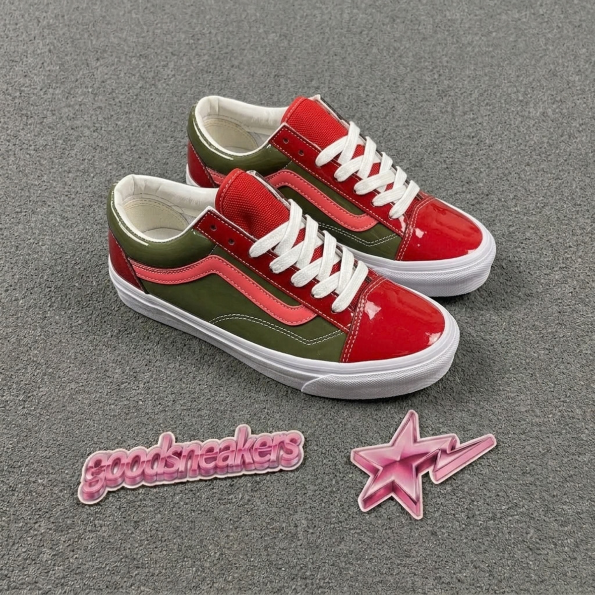 Vans LX Old Skool 36 Patent Leather - Bordeaux Olive