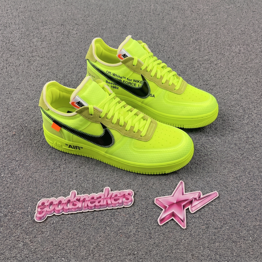 Off White x Nike Air Force 1 Low - Volt