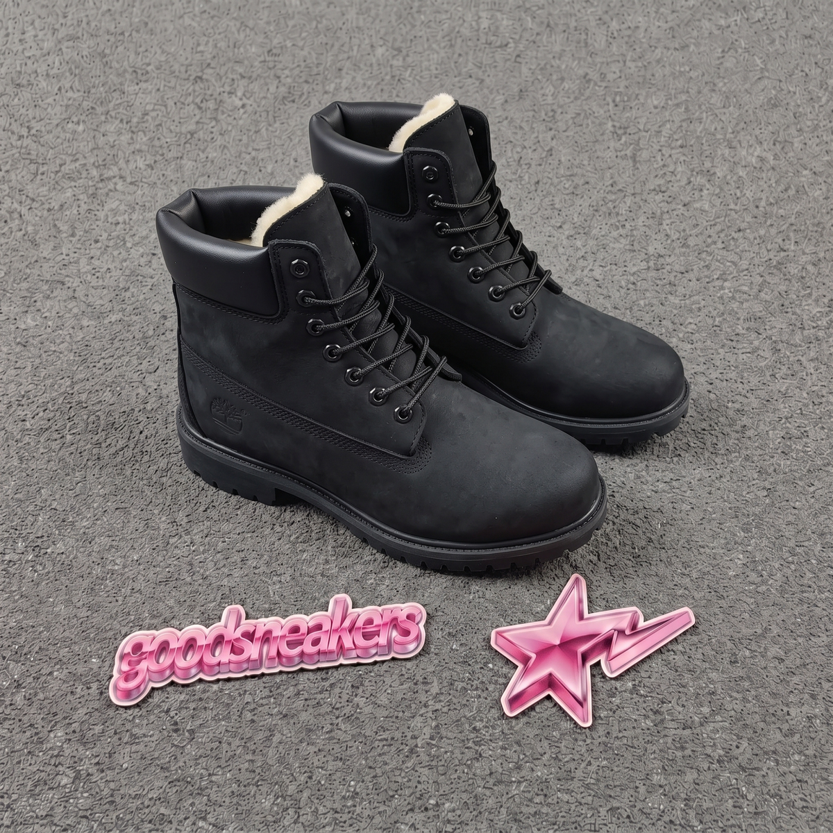 Timberland Premium 6-Inch Warm-Lined Waterproof Boot - Black Shearling