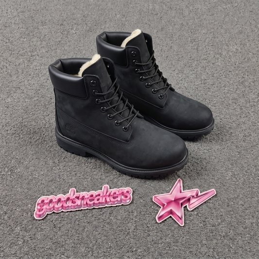 Timberland Premium 6-Inch Warm-Lined Waterproof Boot - Black Shearling