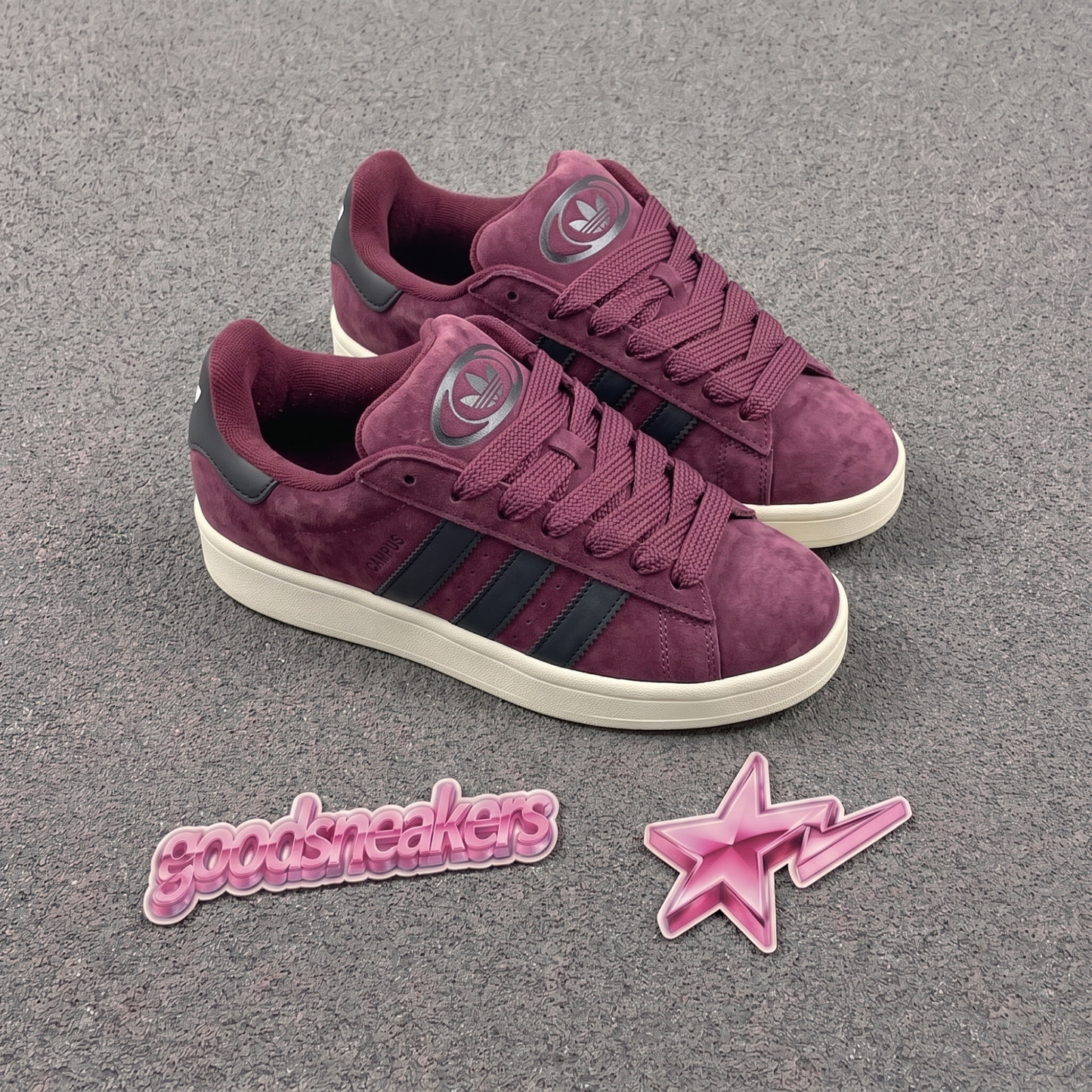 Adidas Campus 00's - Deep Burgundy Core Black