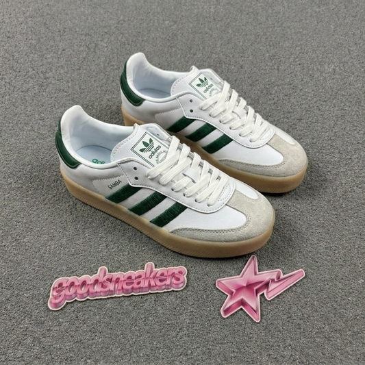 Adidas Samba - Cloud White Collegiate Green