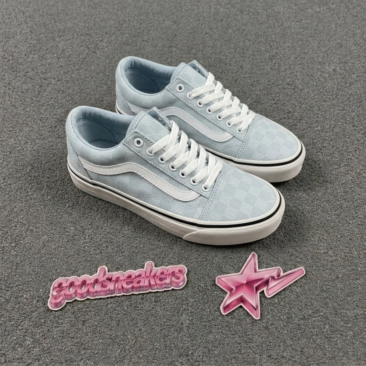 Vans Old Skool  Checkerboard - Dawn Mist Blue