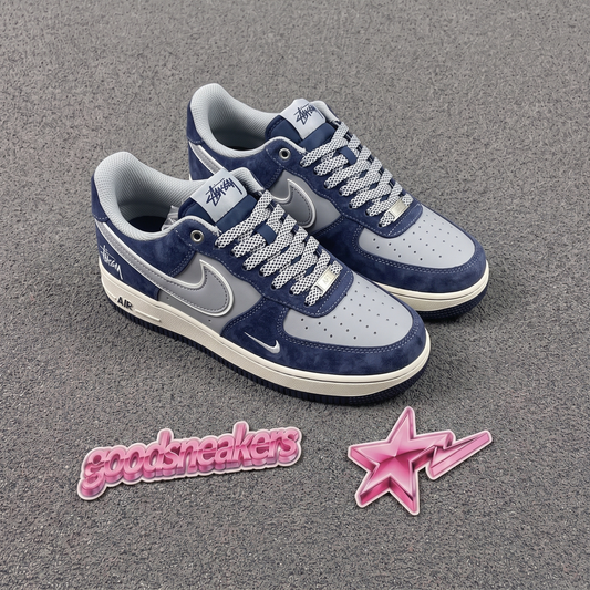 Stüssy x Nike Air Force 1 Low - Midnight Blue/White