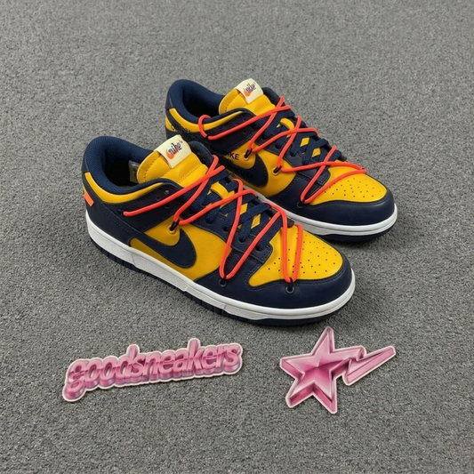Off-White X Nike SB Dunk Low - University Gold