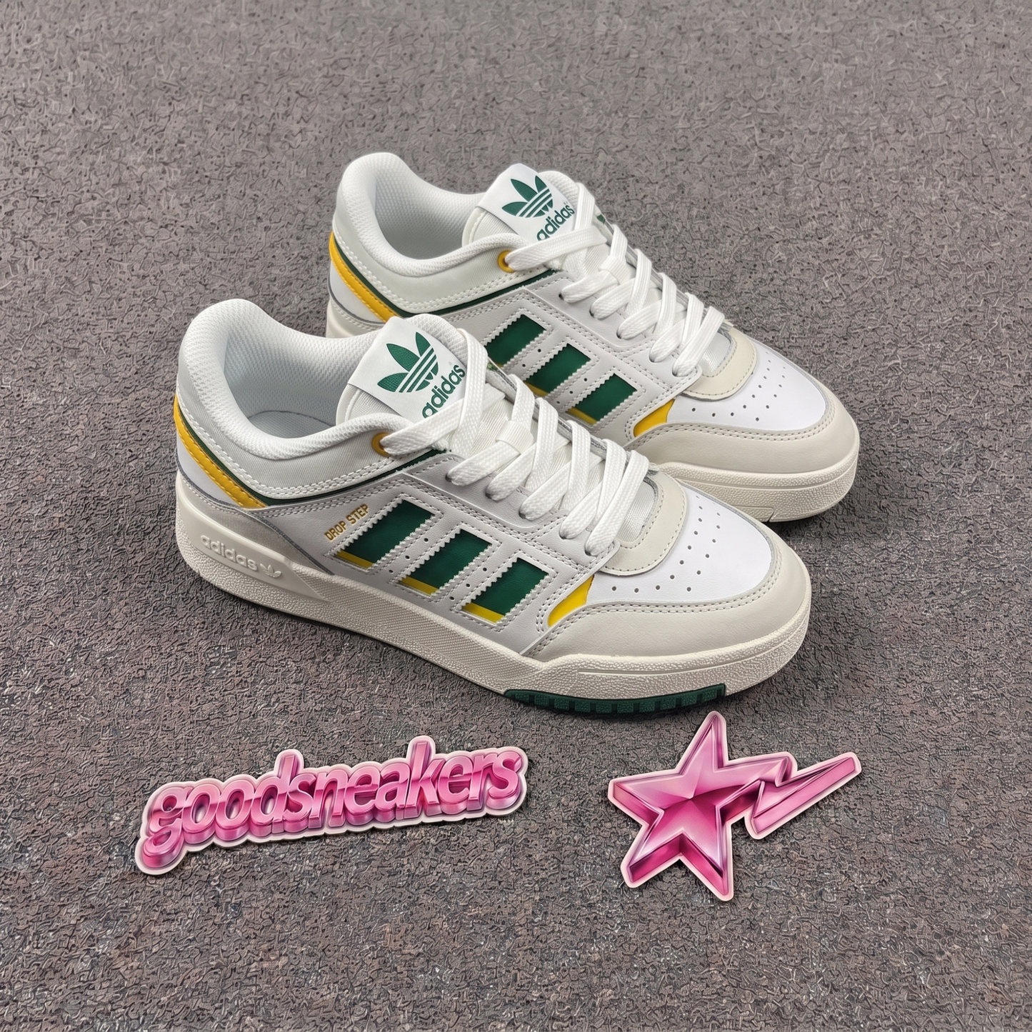 Adidas Drop Step Low - Grey White Green Yellow
