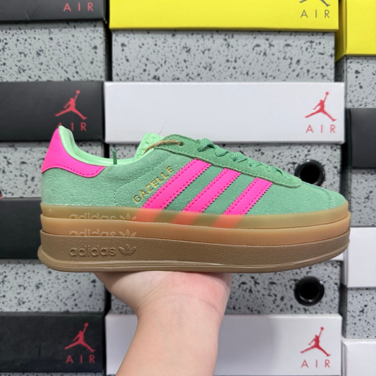 Adidas Gazelle Bold - Green Pink Brown