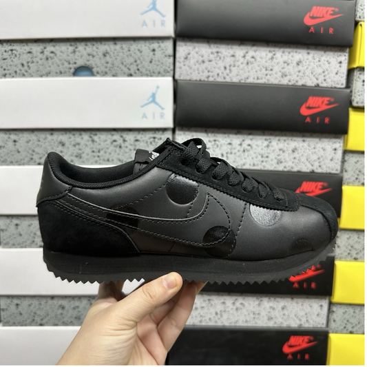 Nike Cortez - Triple Black Polka Dot