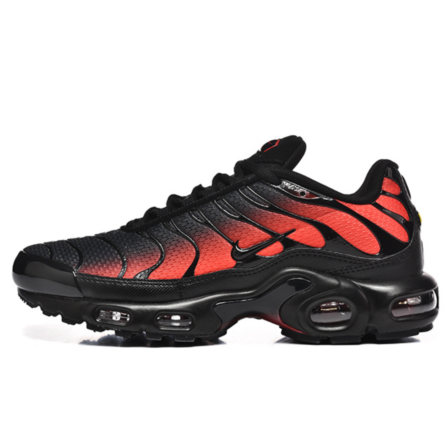 Nike Air Max Plus - Black Bright Crimson Sunset