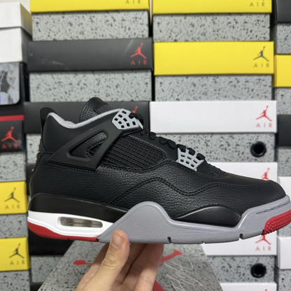 Air Jordan 4 Retro - Bred Reimagined [Tumbled Leather]