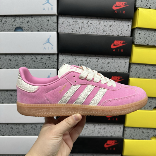 Adidas Samba - Pink Fusion Cracked Leather
