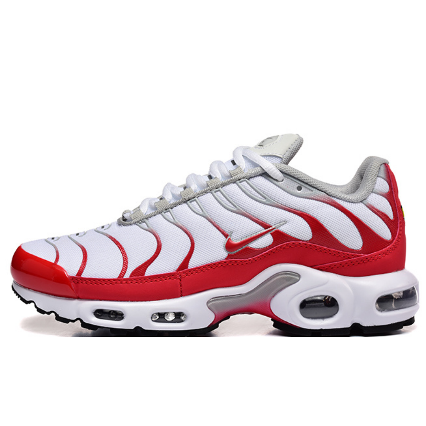 Nike Air Max Plus - White University Red Wolf Grey