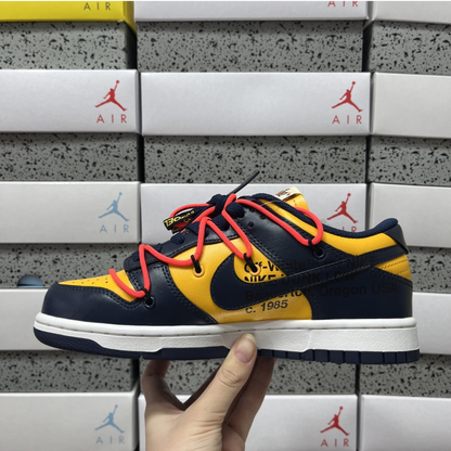 Off-White X Nike SB Dunk Low - University Gold