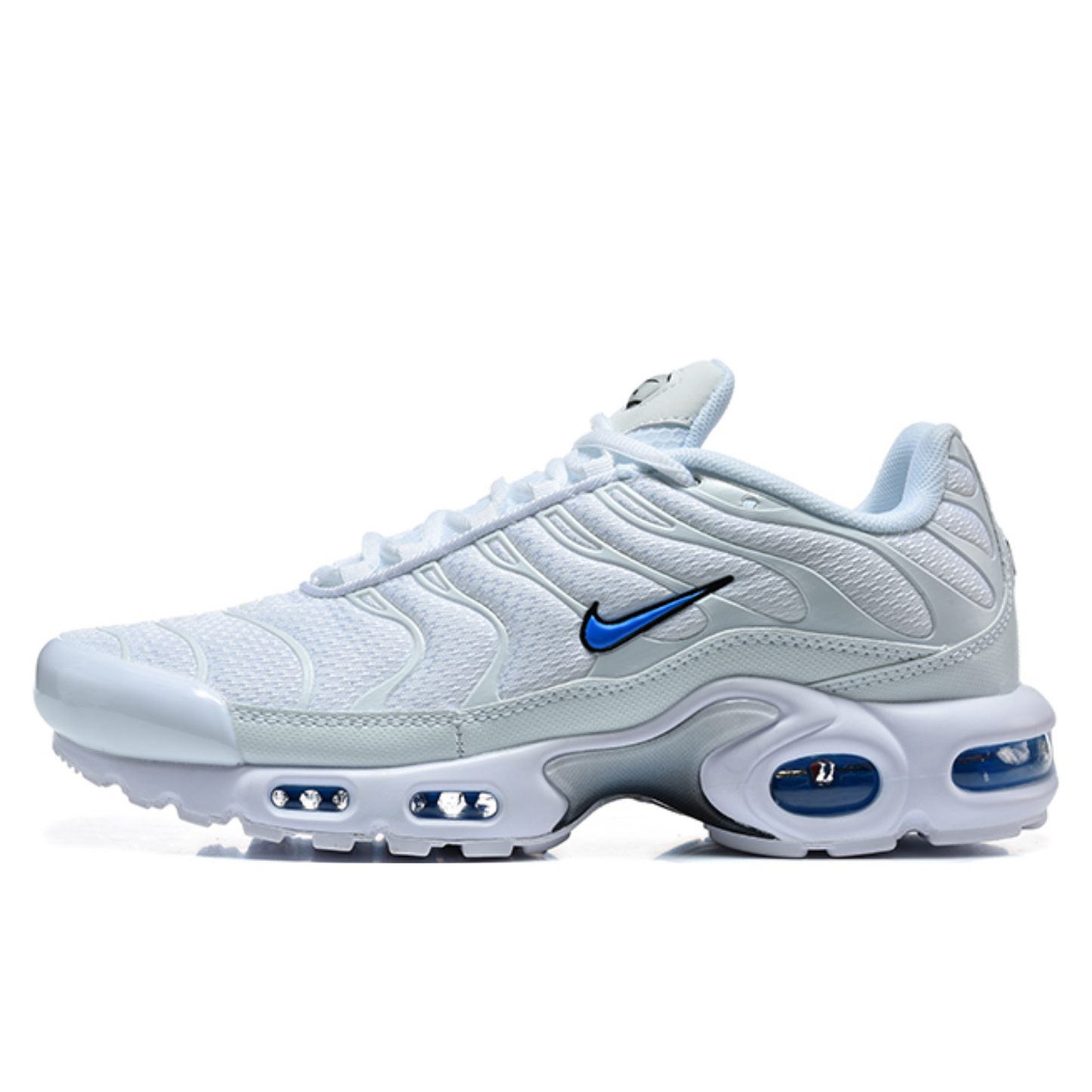 Nike Air Max Plus - White Black Blue Crystal