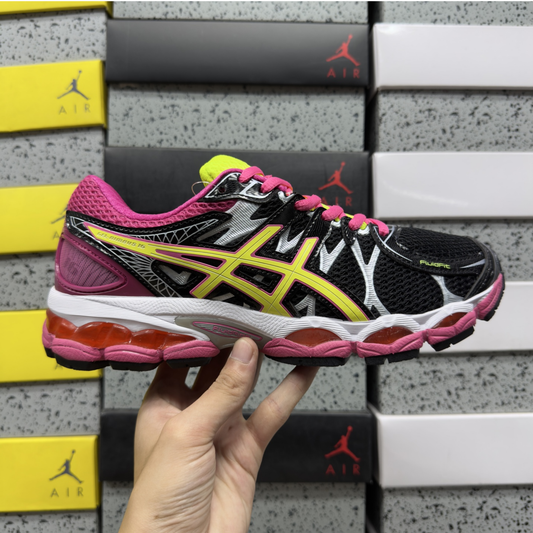 Asics Gel Nimbus 16 - Black / Hot Pink / Flash Yellow